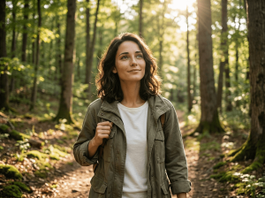 Maya Solene Walking Through Nature
